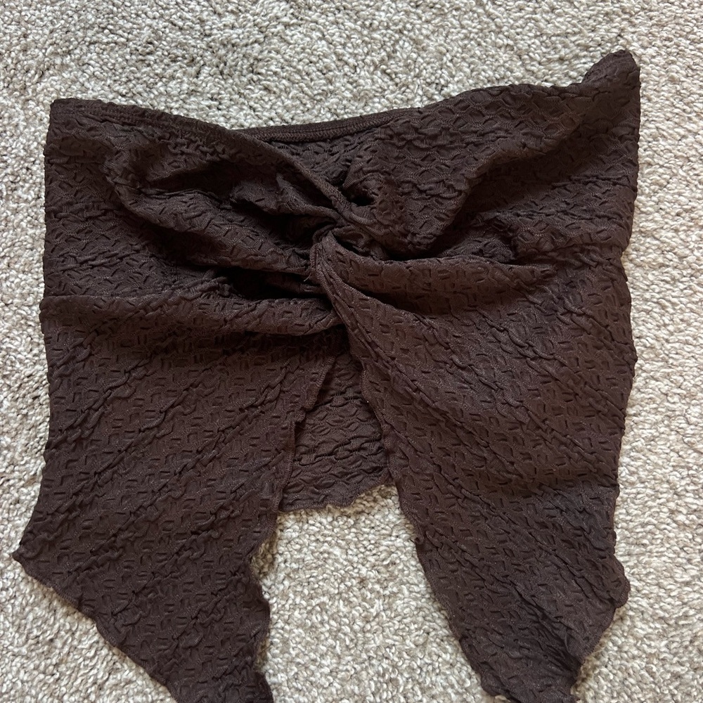 Edikted Brown Textured Women's Top